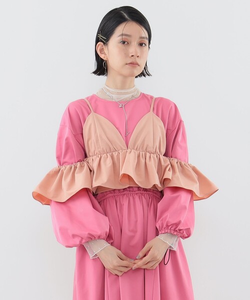 CAROLINA GLASER（カロリナ グレイサー）の「オフショルダー ビスチェ（キャミソール・レディース・ピンク/ブラック・ONE SIZE）」の18枚目の写真