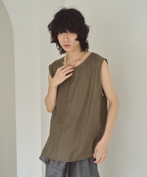 Camphor wood（カンファーウッド）の「sleeve less semi-sheer tops / セミシアースリーブレスタンクトップ（タンクトップ）」