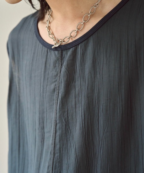 CAMPHOR WOOD(カンファーウッド)の「sleeve less semi-sheer tops / セミシアースリーブレスタンクトップ(タンクトップ・メンズ・ネイビー/アッシュグレー・SMALL/LARGE/MEDIUM)」の16枚目の写真