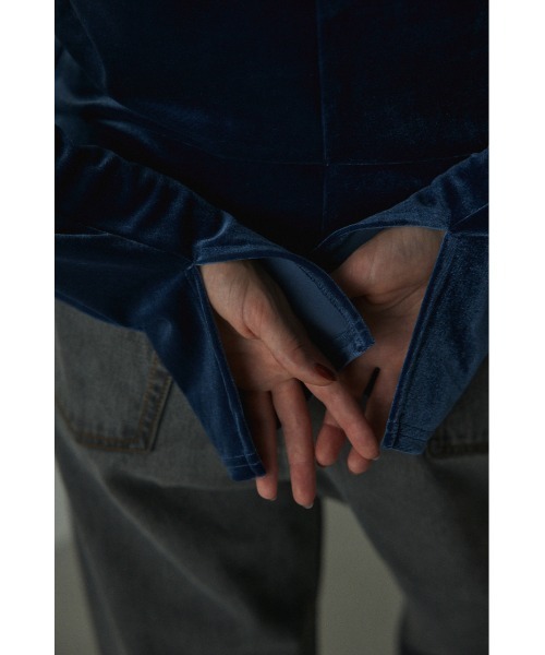 BLACK BY MOUSSY（ブラックバイマウジー）の「2way velour tops（2ウェイベロアトップス)（Tシャツ/カットソー・レディース・ブルー/オレンジ/ブラウン・FREE）」の10枚目の写真