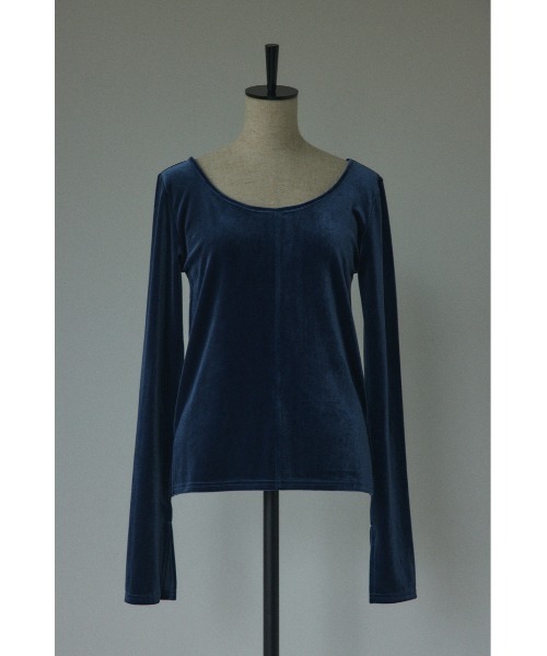 BLACK BY MOUSSY（ブラックバイマウジー）の「2way velour tops（2ウェイベロアトップス)（Tシャツ/カットソー・レディース・ブルー/オレンジ/ブラウン・FREE）」の12枚目の写真