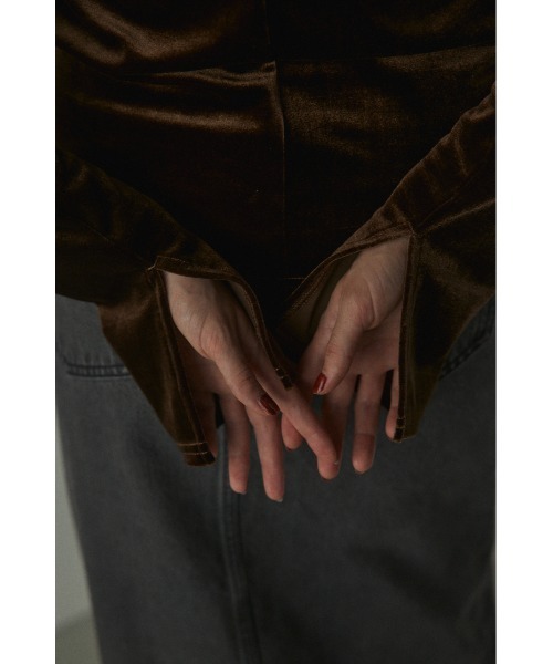 BLACK BY MOUSSY（ブラックバイマウジー）の「2way velour tops（2ウェイベロアトップス)（Tシャツ/カットソー・レディース・ブルー/オレンジ/ブラウン・FREE）」の19枚目の写真