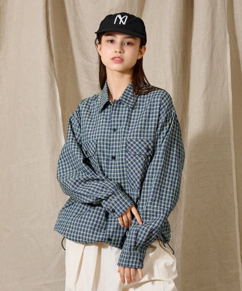 WETTEMPT(ウィテンプト)の「BALLOON CHECKED SHIRT / バルーンチェックシャツ(シャツ/ブラウス・メンズ・グリーン/ダークブルー/イエロー・SMALL/MEDIUM/LARGE)」の2枚目の写真