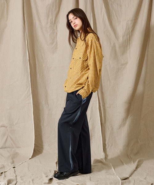 WETTEMPT(ウィテンプト)の「BALLOON CHECKED SHIRT / バルーンチェックシャツ(シャツ/ブラウス・メンズ・グリーン/ダークブルー/イエロー・SMALL/MEDIUM/LARGE)」の4枚目の写真