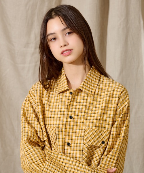 WETTEMPT(ウィテンプト)の「BALLOON CHECKED SHIRT / バルーンチェックシャツ(シャツ/ブラウス・メンズ・グリーン/ダークブルー/イエロー・SMALL/MEDIUM/LARGE)」の5枚目の写真