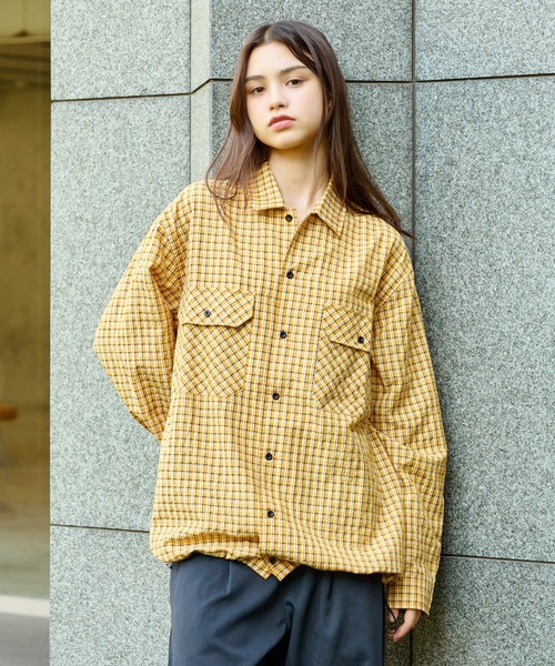 WETTEMPT(ウィテンプト)の「BALLOON CHECKED SHIRT / バルーンチェックシャツ(シャツ/ブラウス・メンズ・グリーン/ダークブルー/イエロー・SMALL/MEDIUM/LARGE)」の9枚目の写真