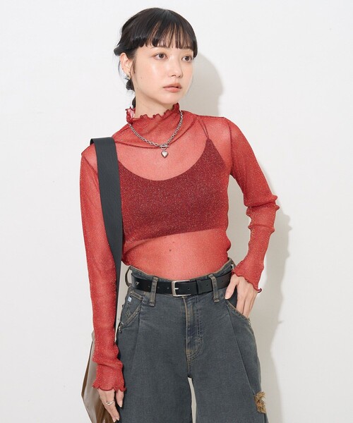 セール】シアーラメトップス（Tシャツ/カットソー）｜FREAK'S