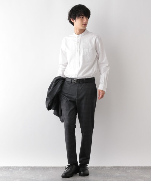 GLOBAL WORK（グローバルワーク）の「イージーケアオックス/バンドカラーシャツ/116334（シャツ/ブラウス・メンズ・サックスブルー系/オフホワイト/ライトグレー/ネイビー系5・MEDIUM/SMALL/X-LARGE/LARGE）」の6枚目の写真