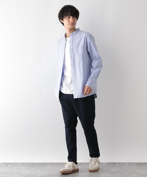 GLOBAL WORK（グローバルワーク）の「イージーケアオックス/バンドカラーシャツ/116334（シャツ/ブラウス・メンズ・サックスブルー系/オフホワイト/ライトグレー/ネイビー系5・MEDIUM/SMALL/X-LARGE/LARGE）」の17枚目の写真