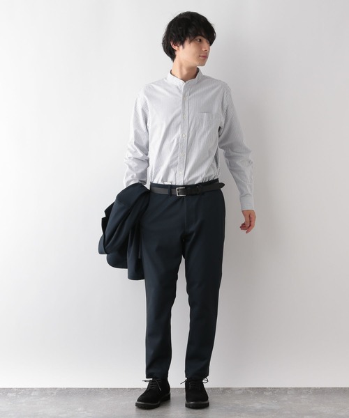 GLOBAL WORK（グローバルワーク）の「イージーケアオックス/バンドカラーシャツ/116334（シャツ/ブラウス・メンズ・サックスブルー系/オフホワイト/ライトグレー/ネイビー系5・MEDIUM/SMALL/X-LARGE/LARGE）」の14枚目の写真