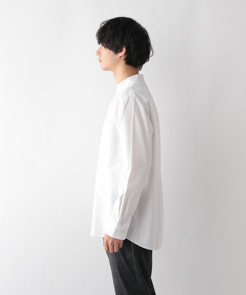 GLOBAL WORK（グローバルワーク）の「イージーケアオックス/バンドカラーシャツ/116334（シャツ/ブラウス・メンズ・サックスブルー系/オフホワイト/ライトグレー/ネイビー系5・MEDIUM/SMALL/X-LARGE/LARGE）」の22枚目の写真