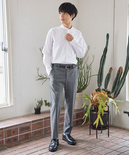 セール】イージーケアオックス/バンドカラーシャツ/116334（シャツ