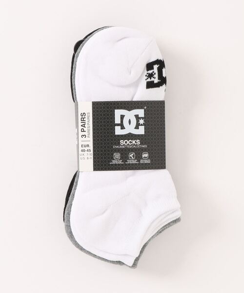 DC SHOES（ディーシーシューズ）の「SPP DC ANKLE 3PK/DCアンクルソックス・靴下（ソックス/靴下・メンズ・ブラック/その他/ホワイト・FREE）」の3枚目の写真