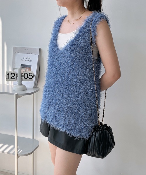 356. AS KNOW AS アズノゥアズ　花柄レースベスト　8サイズ md49516-002.jpg