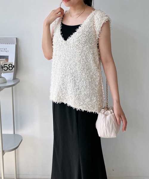 356. AS KNOW AS アズノゥアズ　花柄レースベスト　8サイズ 356. AS KNOW AS アズノゥアズ花柄レースベスト8サイズ