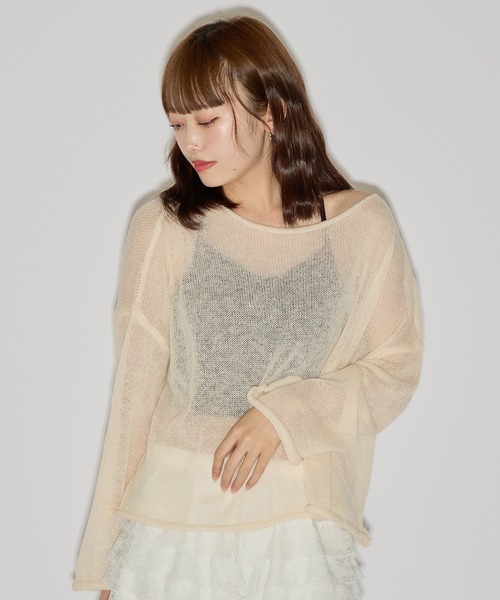 ニット・セーター IONSEOUL Bohemian see-through knit 透かし編みニット（ニット/セーター）｜ROOPTOKYO（ループ