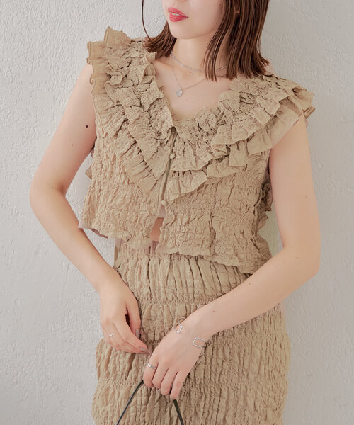 Chico（チコ）の「【セットアップ対応】フリル2wayブラウス（シャツ/ブラウス・レディース・ブラック/ベージュ/ホワイト系その他2・FREE）」の17枚目の写真