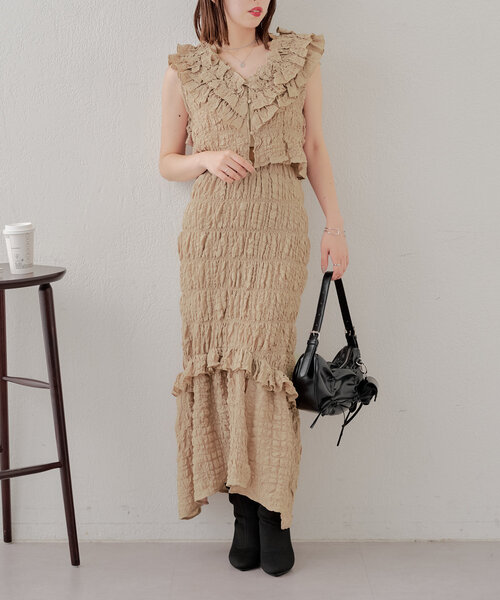 Chico（チコ）の「【セットアップ対応】フリル2wayブラウス（シャツ/ブラウス・レディース・ブラック/ベージュ/ホワイト系その他2・FREE）」の18枚目の写真