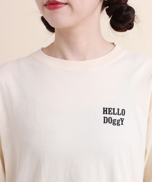 didizizi（ディディジジ）の「振り向きワンコ　ロンT（Tシャツ/カットソー・レディース・グレー/ベージュ・FREE）」の11枚目の写真