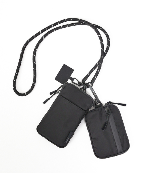 ABAHOUSE（アバハウス）の「【NoiR / ノアール】撥水加工 ロープショルダー スマホ マルチポーチ Trinity shoulder（トリニティショルダー） N23008（ショルダーバッグ・メンズ・ブラック系その他/ブラック系その他2・フリー）」の3枚目の写真