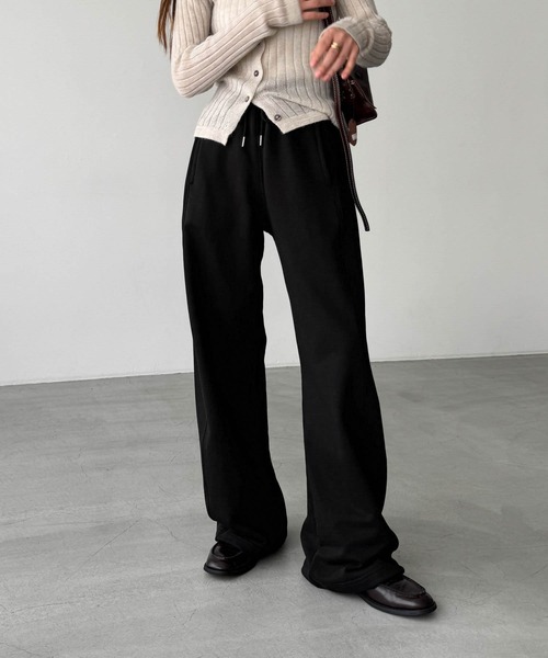 CANAL JEAN(キャナルジーン)の「El mar シームスウェットパンツ(スウェットパンツ・レディース・ブラック/ベージュ/グレー・ONE SIZE)」の1枚目の写真