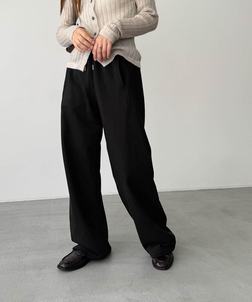 CANAL JEAN(キャナルジーン)の「El mar シームスウェットパンツ(スウェットパンツ・レディース・ブラック/ベージュ/グレー・ONE SIZE)」の4枚目の写真