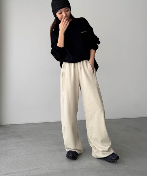 CANAL JEAN(キャナルジーン)の「El mar シームスウェットパンツ(スウェットパンツ・レディース・ブラック/ベージュ/グレー・ONE SIZE)」の20枚目の写真