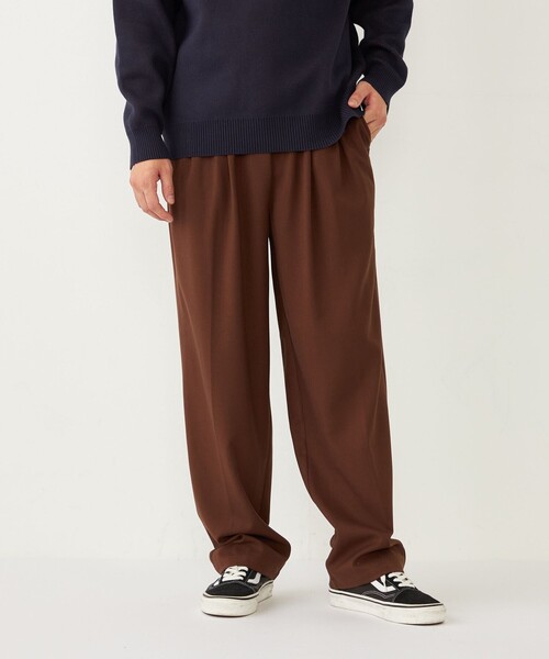 SHIPS Colors:〈洗濯機可能〉TR テーパード ワイド トラウザーズ