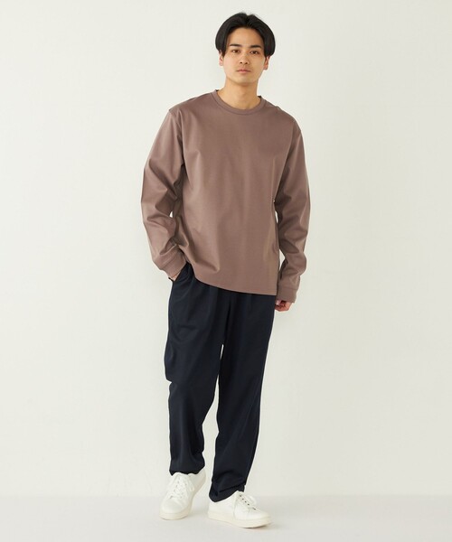 SHIPS Colors:〈洗濯機可能〉TR テーパード ワイド トラウザーズ