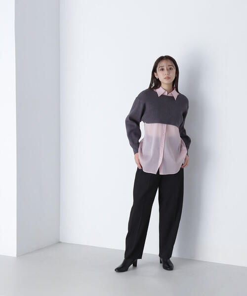 NATURAL BEAUTY BASIC（ナチュラルビューティーベーシック）の「◇【Oggi掲載】スリムバレルラインパンツ（その他パンツ・レディース・ベージュ/ブラック・SMALL/MEDIUM）」の9枚目の写真