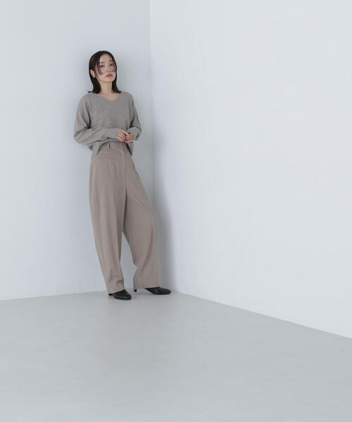 NATURAL BEAUTY BASIC（ナチュラルビューティーベーシック）の「◇【Oggi掲載】スリムバレルラインパンツ（その他パンツ・レディース・ベージュ/ブラック・SMALL/MEDIUM）」の15枚目の写真