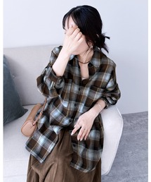 reca | 【ZOZOTOWN限定】チェックBIGシャツ(シャツ/ブラウス)