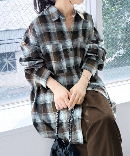 reca（レカ）の「【ZOZOTOWN限定】チェックBIGシャツ（シャツ/ブラウス