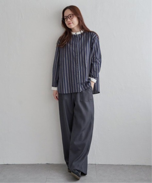 LBC（エルビーシー）の「クレリックパイピングシャツ（シャツ/ブラウス・レディース・ネイビー/グレー/グリーン・M/L）」の15枚目の写真