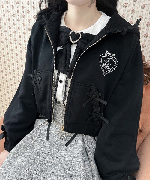 ROJITA（ロジータ）の「ポイントハート刺繍パーカー（パーカー）」 - WEAR