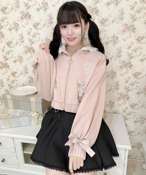 ROJITA（ロジータ）の「ポイントハート刺繍パーカー（パーカー）」 - WEAR
