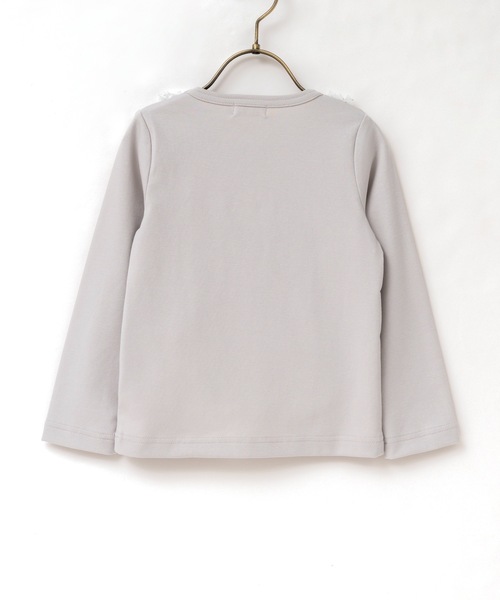 panpantutu(パンパンチュチュ)の「チュールリボントップ/ジュエリー(長袖)(80-130cm)(Tシャツ/カットソー・キッズ・ライトグレー/ピンク/ラベンダー・90cm/100cm/110cm/120cm/130cm/80cm)」の7枚目の写真