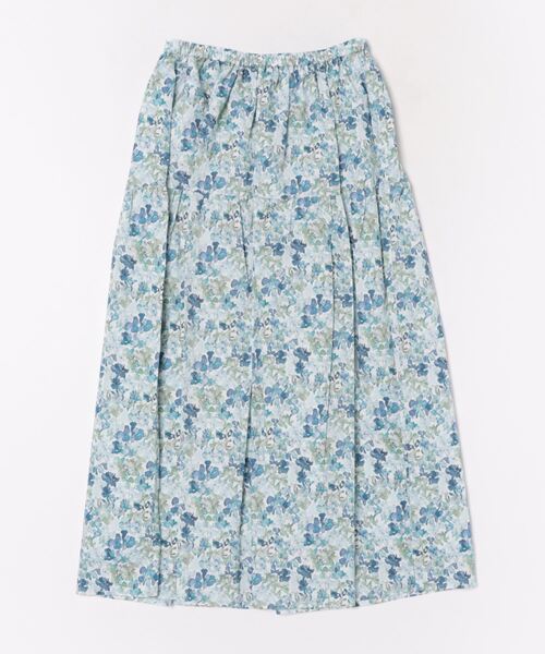 HUIT bouquet（ユイット）の「ティアード スカート Made with Liberty Fabric HUIT（スカート・レディース・ブラウン/ブルー・M）」の20枚目の写真