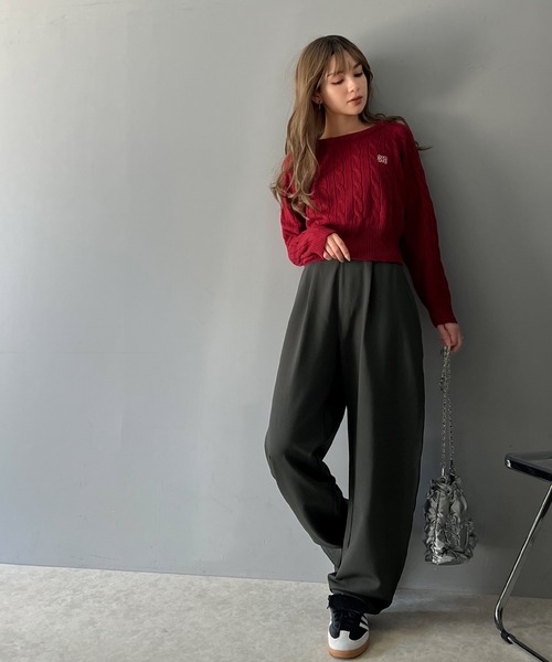 classicalelf（クラシカルエルフ）の「至福の履き心地。ウエストゴムポンチカーブパンツ（その他パンツ・レディース・チャコール/モカ/ブラック・LARGE/MEDIUM/SMALL/X-LARGE）」の16枚目の写真