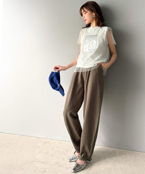 classicalelf（クラシカルエルフ）の「至福の履き心地。ウエストゴムポンチカーブパンツ（その他パンツ・レディース・チャコール/モカ/ブラック・LARGE/MEDIUM/SMALL/X-LARGE）」の5枚目の写真