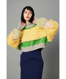 HeRIN.CYE | Mix knit short tops ミックスニットショートトップス(ニット/セーター)