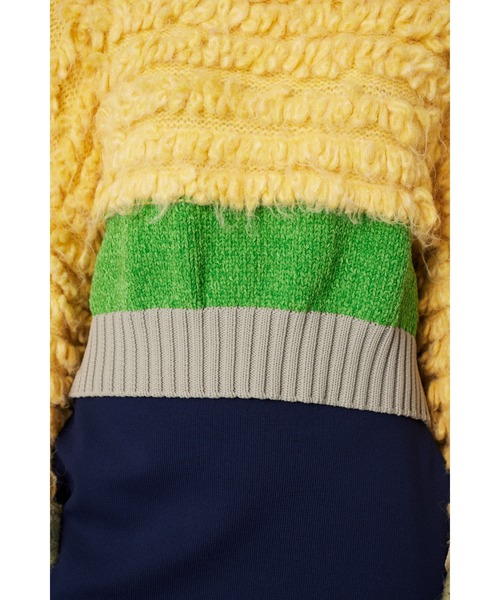 HeRIN.CYE（ヘリンドットサイ）の「Mix knit short tops　　ミックスニットショートトップス（ニット/セーター・レディース・ライトベージュ/グリーン系その他/ライトグレー・FREE）」の11枚目の写真