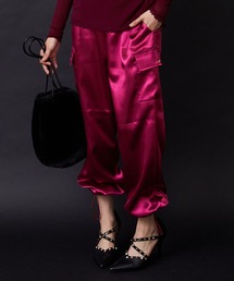 JETSET SOLO PLUS （ジェットセットソロプラス）の「シャイニー裾ドロストカーゴパンツ（カーゴパンツ）」