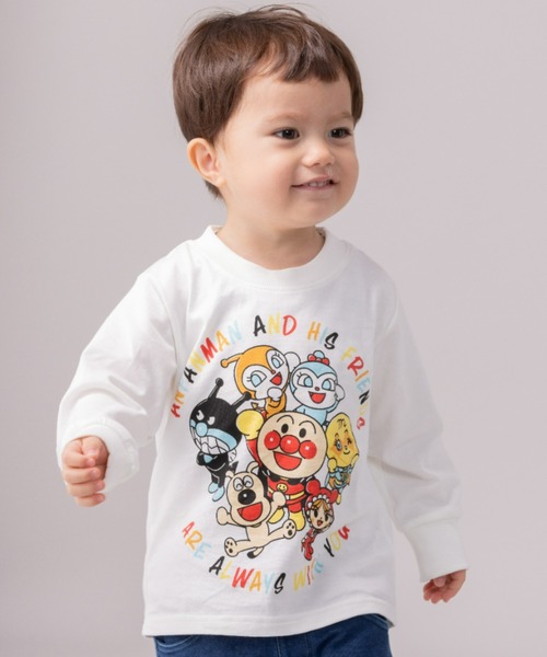 見上げるなかまたち長袖Tシャツ（Tシャツ/カットソー）｜ANPANMAN KIDS COLLECTION（アンパンマンキッズコレクション）