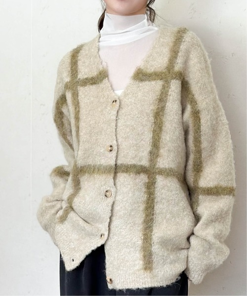 セール】5Gシャギーチェックカーディガン（カーディガン/ボレロ）｜Per