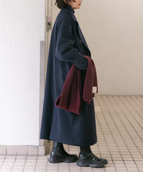 KBF(ケイビーエフ)の「タブ付きリブニットマフラー(マフラー・レディース・バーガンディー/グレー/ブルー・ONE)」の10枚目の写真