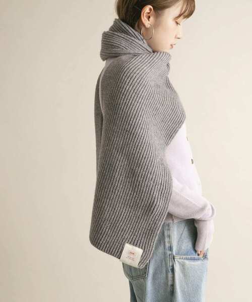 KBF(ケイビーエフ)の「タブ付きリブニットマフラー(マフラー・レディース・バーガンディー/グレー/ブルー・ONE)」の13枚目の写真