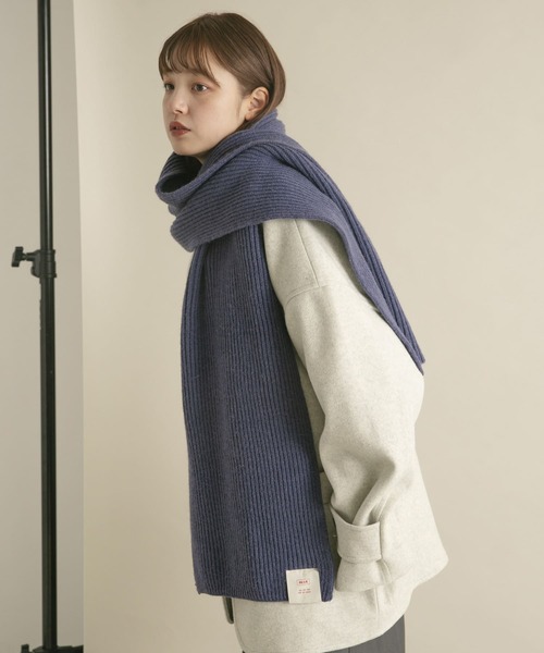 セール】タブ付きリブニットマフラー（マフラー）｜KBF