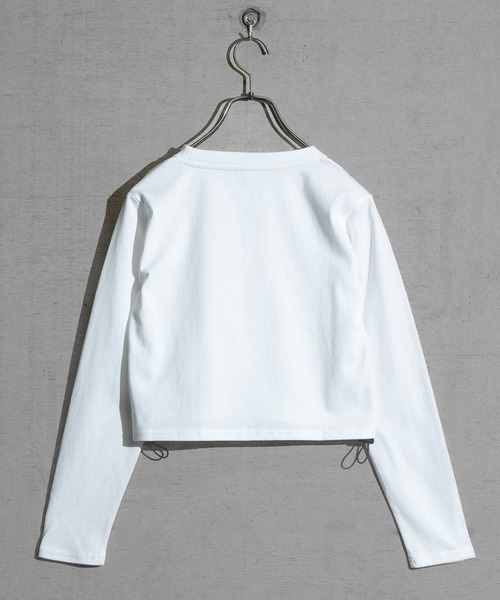 JOHN'S CLOSET(ジョンズクローゼット)の「【t】〔神保町にゃんこ堂〕ネコプリント サイドシャーリング ロンT(Tシャツ/カットソー・レディース・ブラック系1/ピンク系1/ピンク系2/ブラック系2/ホワイト系1/ホワイト系2・MEDIUM)」の10枚目の写真