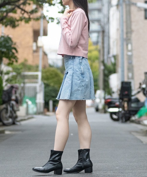 JOHN'S CLOSET(ジョンズクローゼット)の「【t】〔神保町にゃんこ堂〕ネコプリント サイドシャーリング ロンT(Tシャツ/カットソー・レディース・ブラック系1/ピンク系1/ピンク系2/ブラック系2/ホワイト系1/ホワイト系2・MEDIUM)」の19枚目の写真